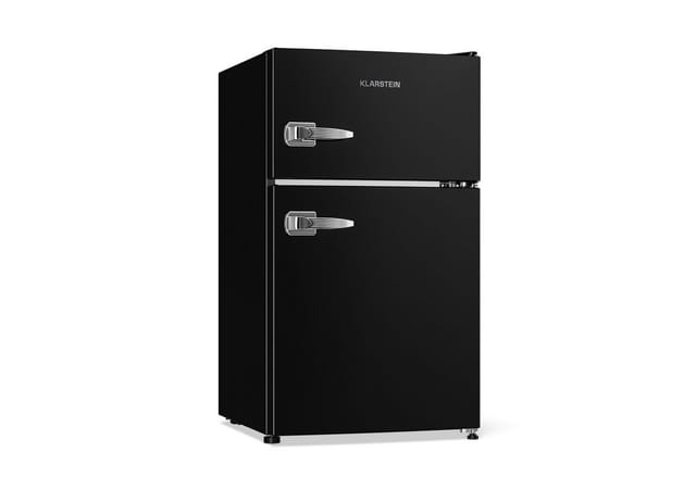 Klarstein - Irene - Kühl-/Gefrierkombination , Retro-Kühlschrank , 61-Liter-Kühlschrank , 25-Liter-Gefrierschrank , 40 dB leise , 2 Kühlstufen , 2
