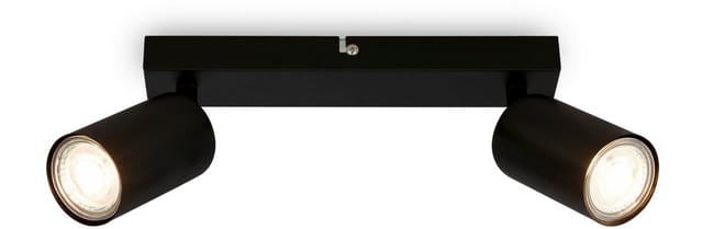 Briloner - Deckenstrahler, schwenkbar, On/Off via Wandschalter, Schwarz, Schwarz, Maße: 15,5 x 5,5 x 25,5 cm