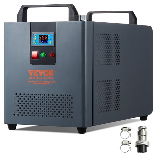 Industrieller Wasserkühler, Kh-6000, 200 W Industrielles Wasserkühler-kühlsystem Mit Kompressor, 12 L Wassertankkapazität, 7,8 L/min Max. Durchflussrate, Für Co2-lasergravurmaschinen - Vevor
