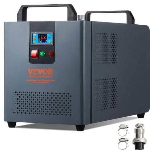 Industrieller Wasserkühler, Kh-6000, 200 W Industrielles Wasserkühler-kühlsystem Mit Kompressor, 12 L Wassertankkapazität, 7,8 L/min Max. Durchflussrate, Für Co2-lasergravurmaschinen - Vevor