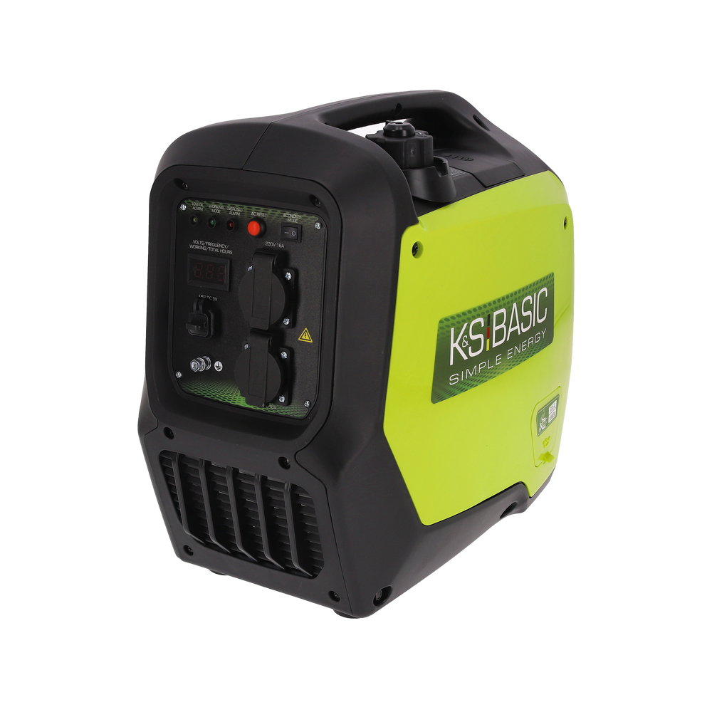 Ksb 32i S Invertergenerator 3,2 Kw Max. / 3,0 Kw Nennleistung – Leiser Tragbarer Benzingenerator 22 Kg Für Notstromversorgung, Camping & Sensible Elektronik