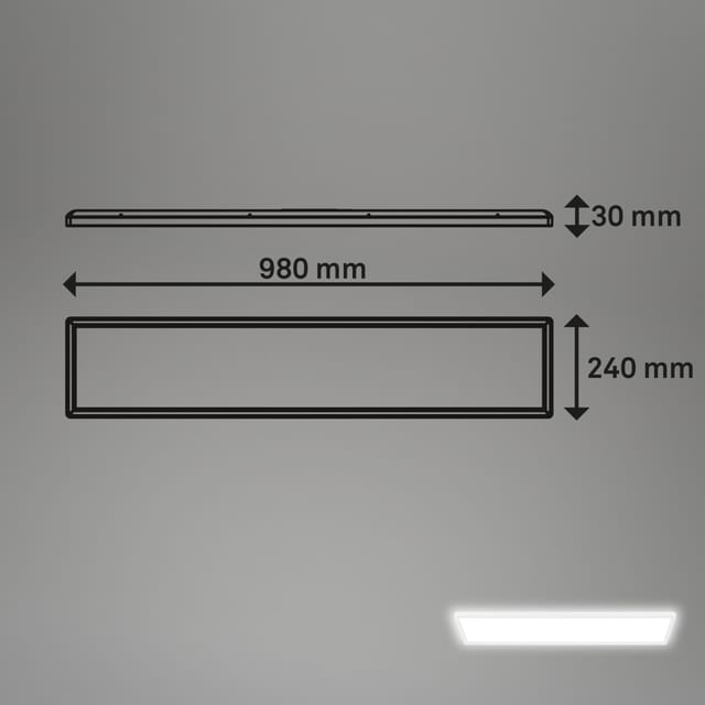 Briloner - led Deckenlampe 98cm led Panel Deckenleuchte Flach Indirektes Licht Flurlampe