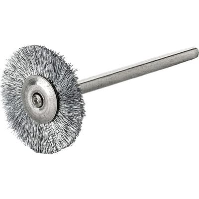 Miniatur-Rundbürste Edelstahl gew. 22x0,1mm Lessmann