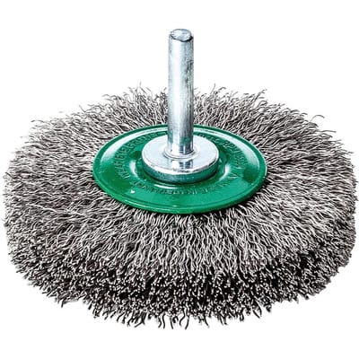 Lessmann Rundbürste V4A gewellt mit Schaft 50x10x0,2mm