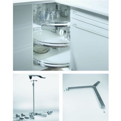 FP - Eckschrank-Drehbeschlag Revo 90° für 800x800 + 900x900 mm (ohne Böden)