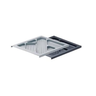 Hettich Systema Top 2000 Schreibmaterial-Auszug 392 mm Höhe 25 mm, Alu-Finish