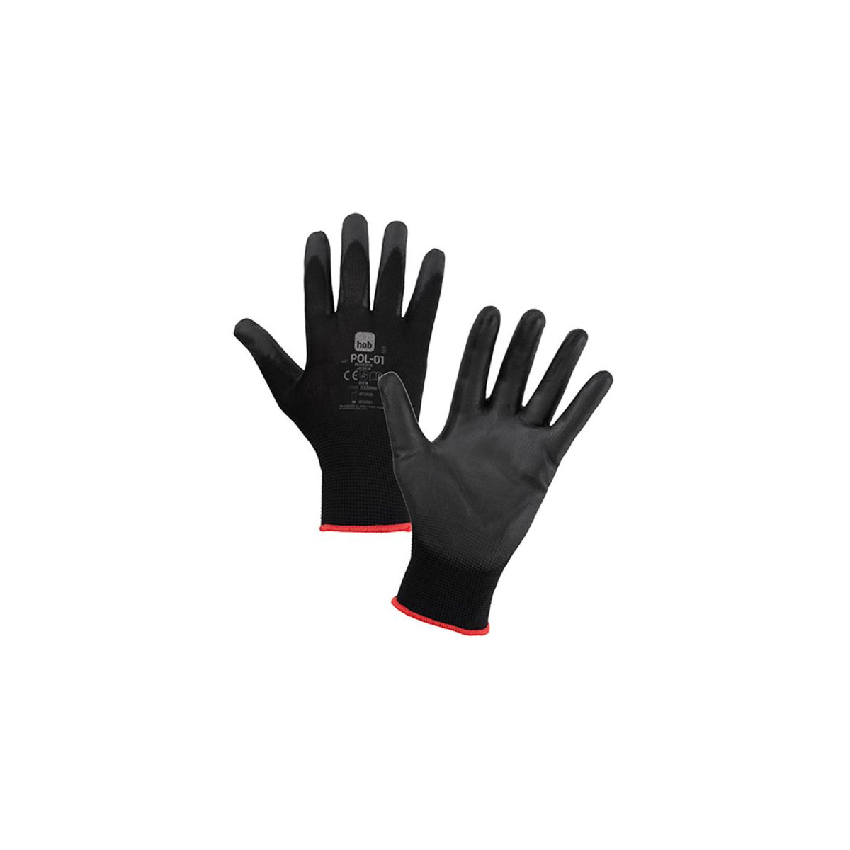 Neri Safety Arbeitshandschuhe Pol-01 Aus Polyester Mit Polyurethan-beschichtung Größe 7 - Packung Mit 12