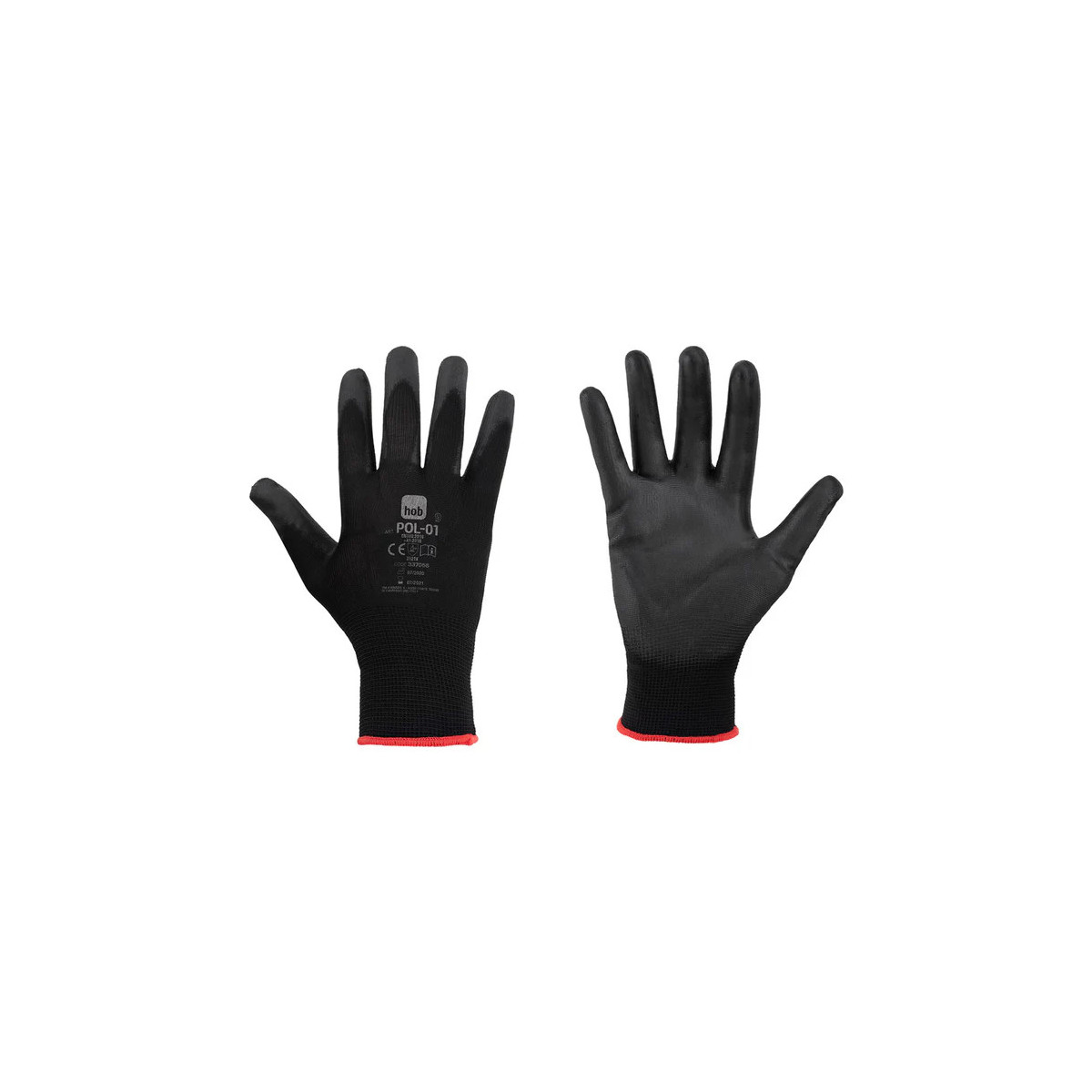 Neri Safety Arbeitshandschuhe Nit-01 Polyester/nitril Größe 7 - Packung Mit 12 Paaren