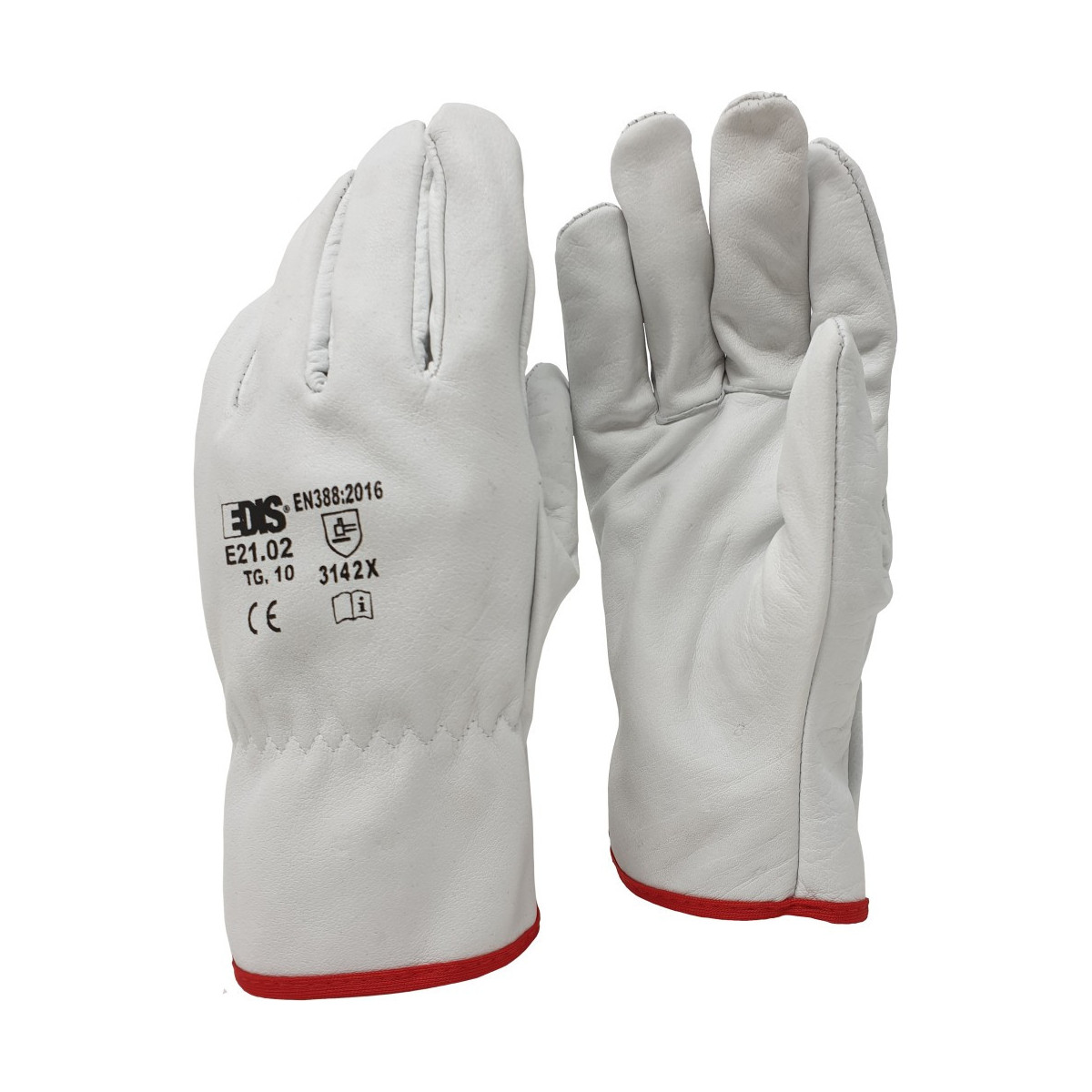 Neri Safety Arbeits Handschuhe Aus Rindsblattleder/nappaleder Größe 7 - Packung Mit 12 Paaren