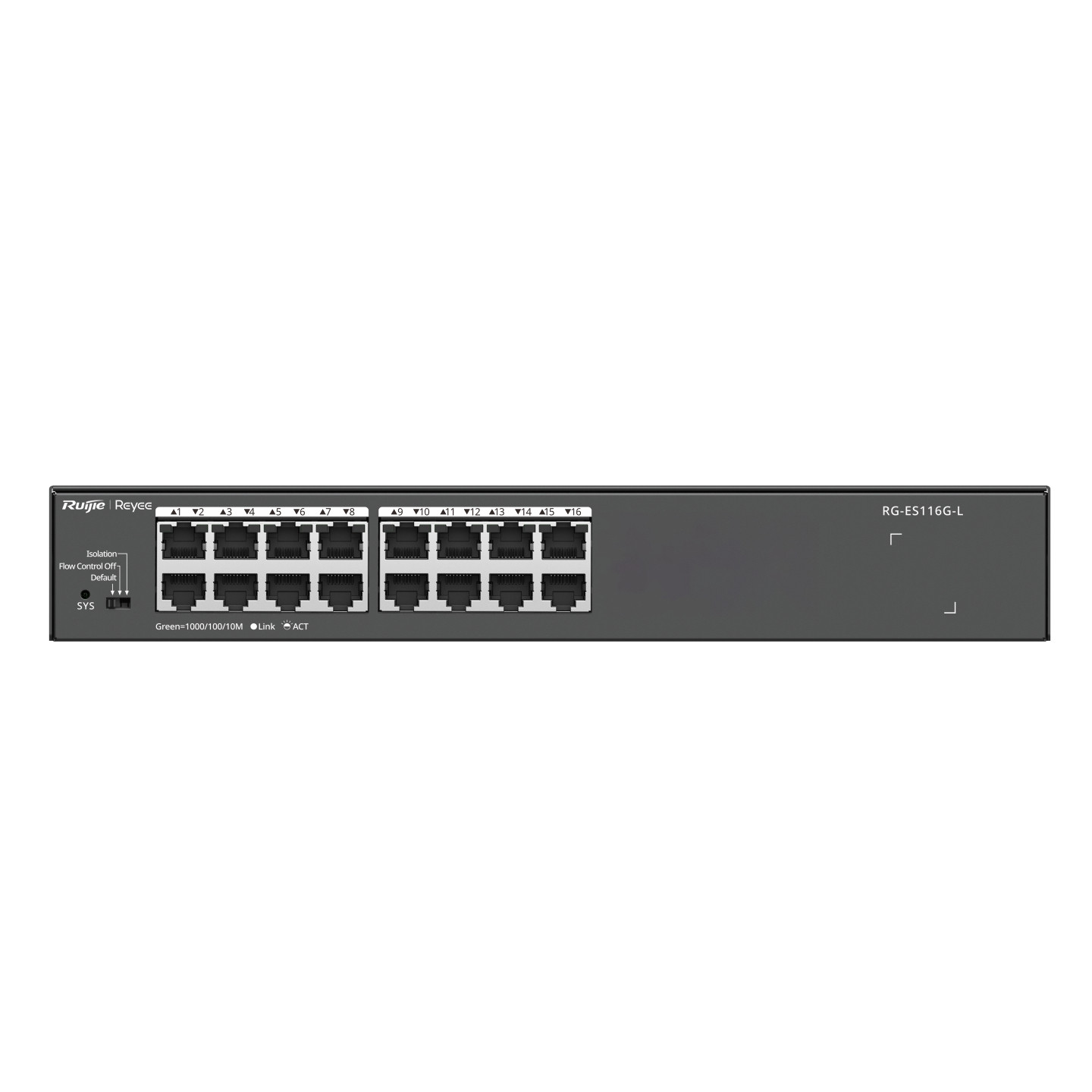 Ruijie Networks Rg-es116g-l Netzwerk-switch Unmanaged L2 Gigabit Ethernet (10/100/1000) Schwarz