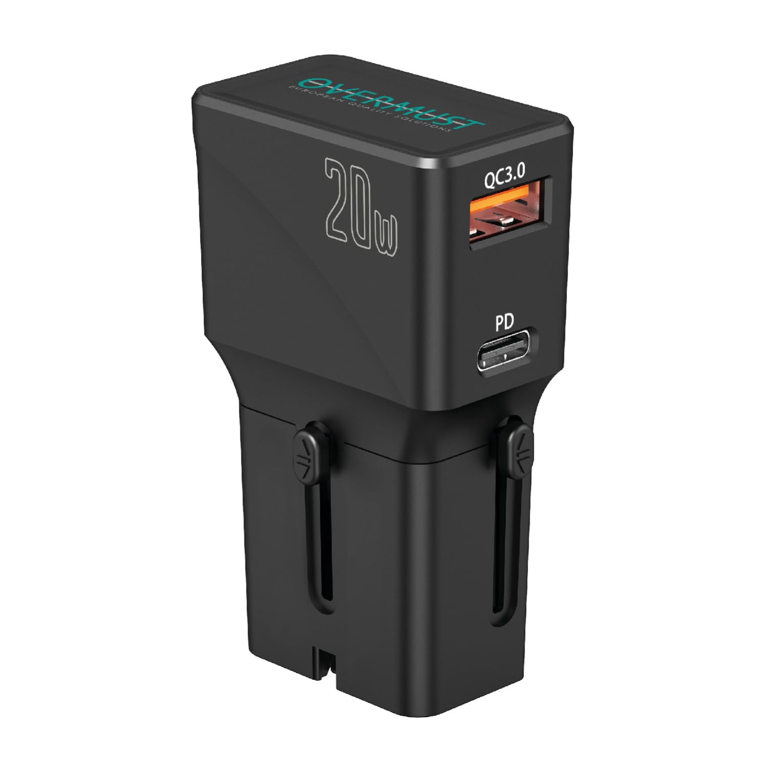 Overmust Universeller Reisestecker Usb-c Usb-a Schnellladung 20w 200+ Länder