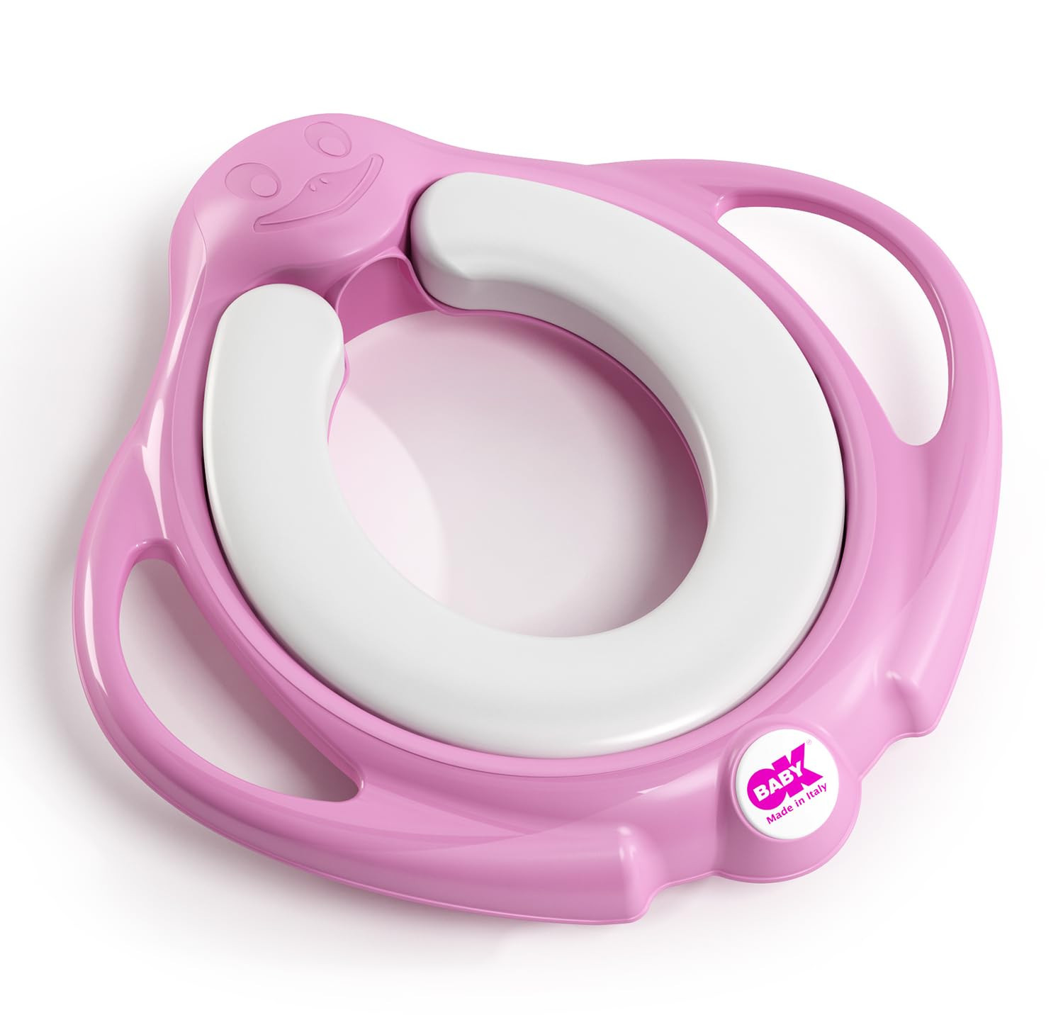 Okbaby Pinguo Soft Toilettensitz Mit Rutschfester, Gepolsterter Sitzfläche, Rosa