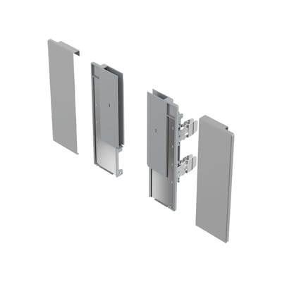 AvanTech YOU Verb.-Set f. gestaltb. I-Front, Nutzung m.Zarge,H=187, silber
