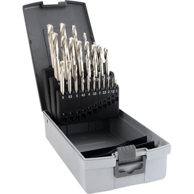 FP - Kurz-Nut-Bohrer-Satz D338HSS-Co8% Raptor1,0-10,5mm0,5mm stg. inkl. klb gühring