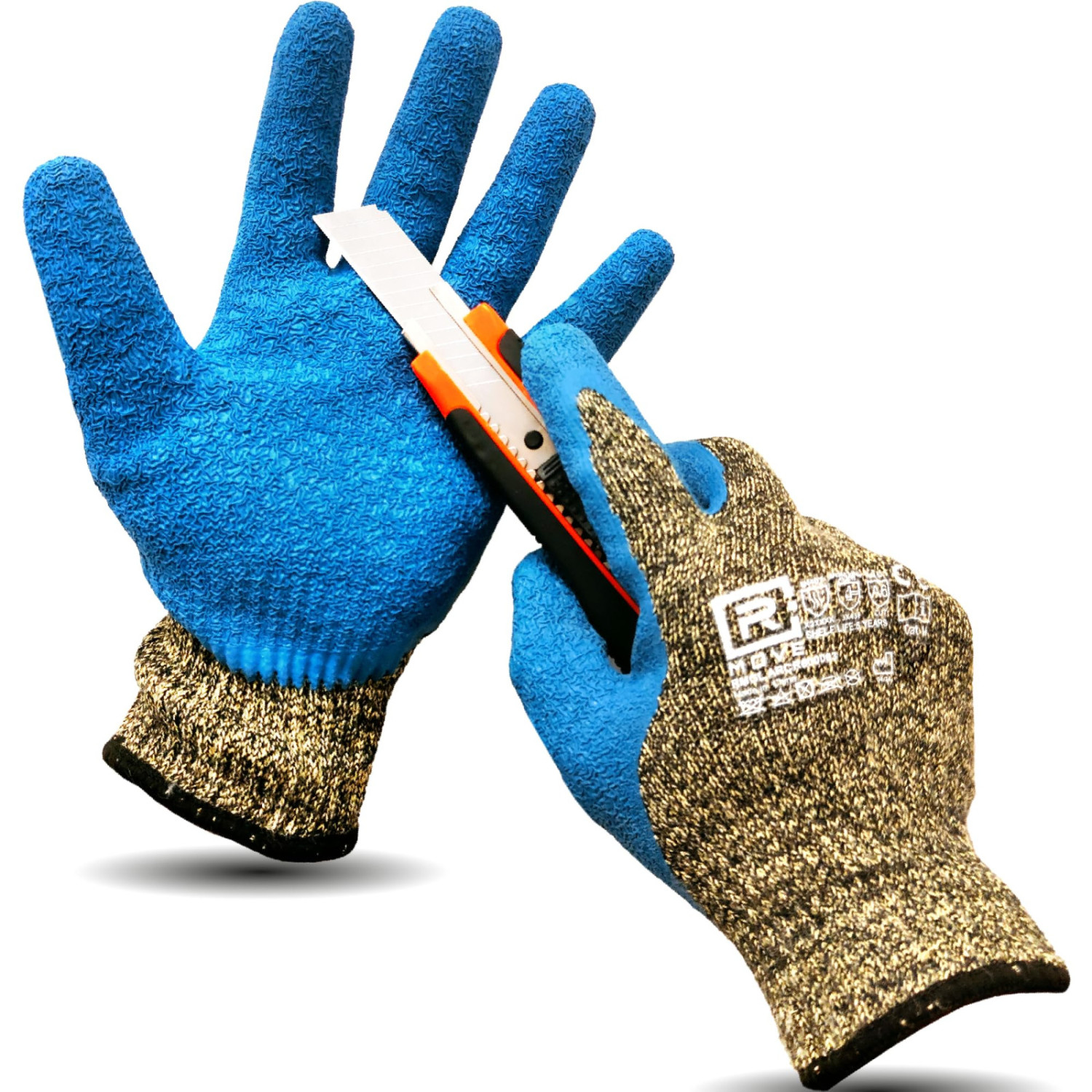 R Move Schnittfeste Handschuhe Der Stufe 6 (a6) Aus Hppe Mit Pu-beschichtung - Größe Xxl