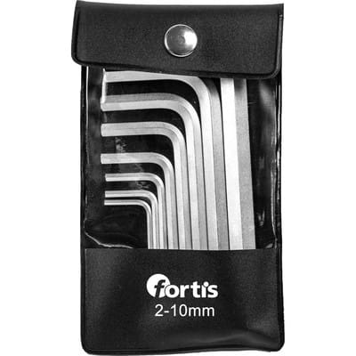 FP - fortis Winkelschraubendreher- Satz in Tasche, 8-teilig 2-10mm