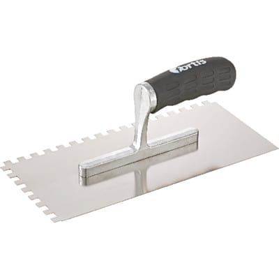 Glättekelle gezahnt rostfrei 8x 8mm Softgriff - Fortis