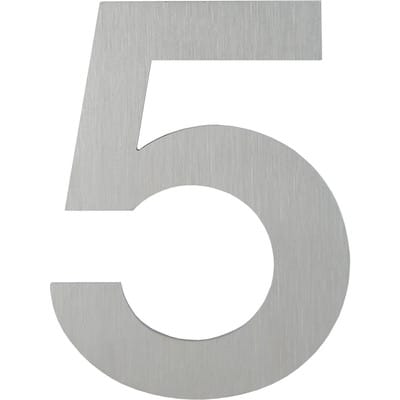 Hausnummer Ziffer 5 Edelstahl