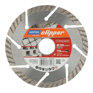 FP - Diamanttrennscheibe Standard Beton Turbo ø 115 mm Segmenthöhe 8 mm Segmentbreite 2,6 mm Bohrung 22,23 mm