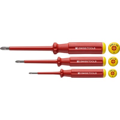 PB SWISS TOOLS Tools Schraubendreher-Set VDE 3-teilig PH im Karton
