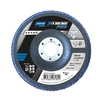 FP - Saint Gobain Norton Clipper Fächerscheibe X-Treme Pro 125 mm P80