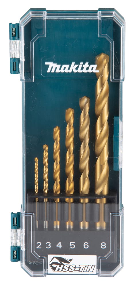 Metallbohrer-Set HSS-TiN • 2 - 8 mm • 6 tlg. - Makita