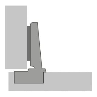 Hettich - Schnellmontagescharnier Intermat 9943 Kröpfung 0,0 mm th 42 zum Anschrauben
