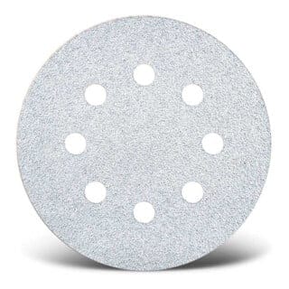 White Klett-Schleifscheiben, 115 mm, 8-Loch, f. Exzenterschleifer, Normalkorund (50 Stk.) K120 - Menzer