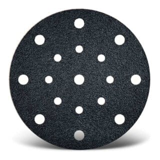 Black Klett-Schleifscheiben, 150 mm, 17-Loch, f. Exzenterschleifer, Siliciumcarbid (50 Stk.) K40 - Menzer