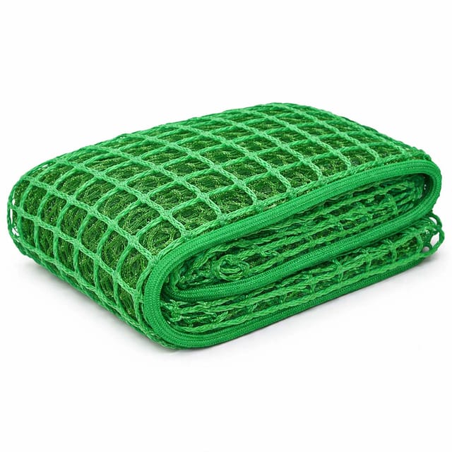 Wiltec Ladungssicherungsnetz 3x1,65m Grün Masche 4,5x4,5 cm Stärke 3 mm Polypropylen Transportnetz für Anhänger mit Randkördel Witterungsbeständig