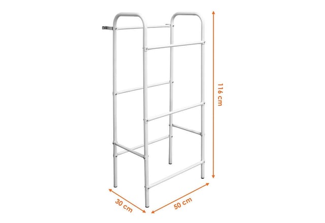 Spetebo - Metall Kastenständer weiß für 3 Kisten - 116 x 50 cm - Getränkekisten Regal