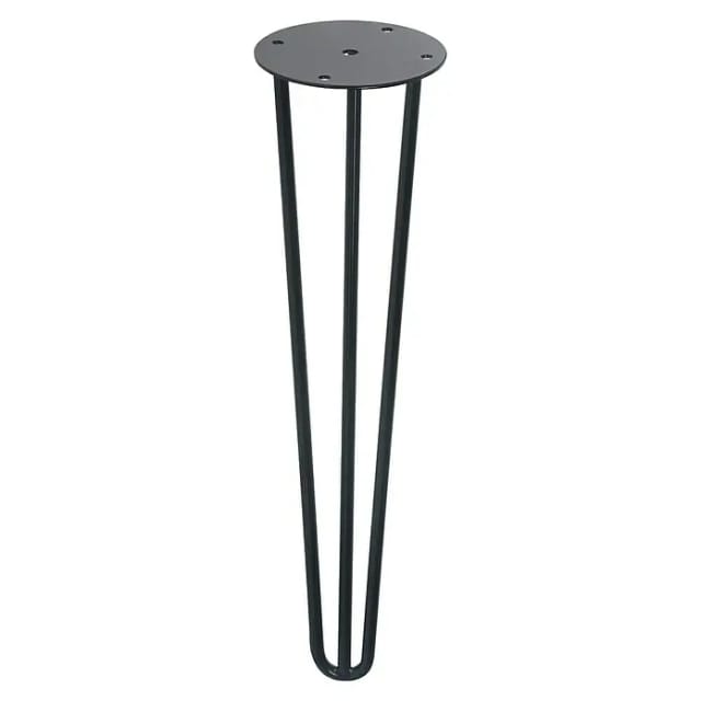 Stahlfuß mit Nadel, 3 Stangen, Durchmesser 8 mm, Höhe 400 mm, schwarz