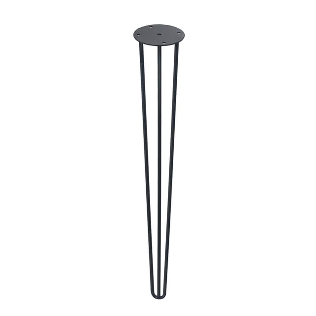 Stahlfuß mit Nadel, 3 Stangen, Durchmesser 8 mm, Höhe 710 mm, schwarz