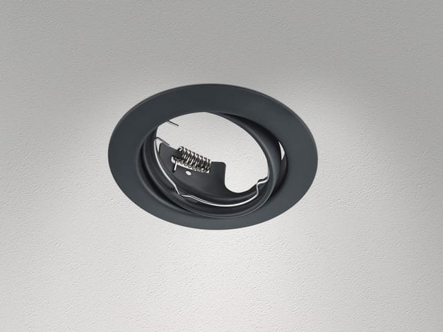 Trio Lighting - Runder Deckeneinbaustrahler jura ø 8,3cm schwenkbar in Schwarz matt GU10