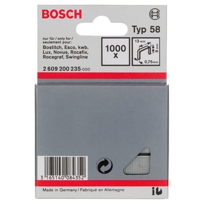 1.000x Feindrahtklammer Typ 58, 13 x 0,75 x 8 mm - 2609200235 - Bosch