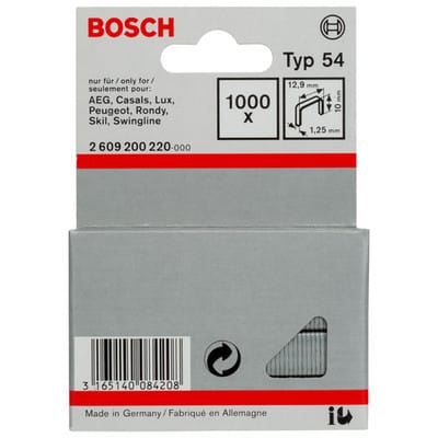 Bosch Flachdrahtklammer Typ 54, 12,9 x 1,25 x 10 mm -2609200220