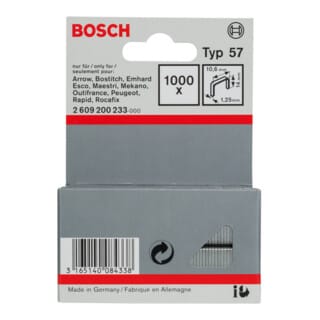 Flachdrahtklammer Typ 57, 10,6 x 1,25 x 14 mm -2609200233 - Bosch