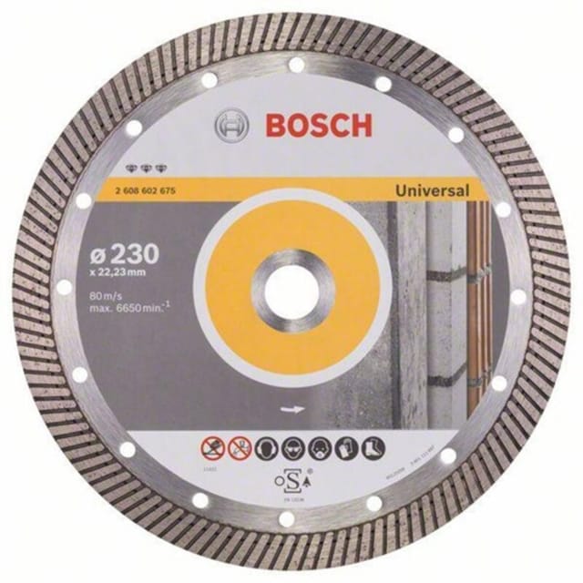 Bosch - Zubehör - Diamanttrennscheibe für Baustoffe 230x22,23 mm 2608602675