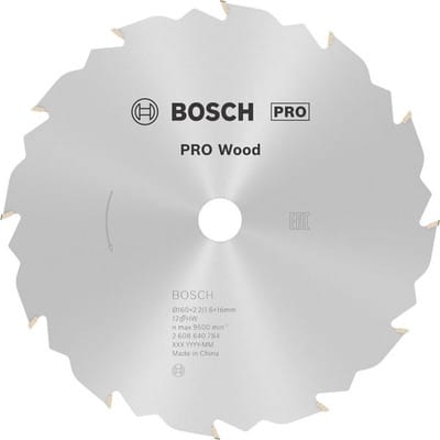 Kreissägeblatt Speedline Wood, 160 x 16 x 2,2 mm, 12 - Bosch