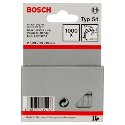 Flachdrahtklammer Typ 54, 12,9 x 1,25 x 8 mm -2609200219 - Bosch