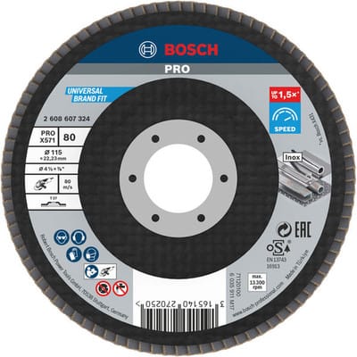 Bosch PRO X571 Fächerschleifscheibe 115 mm G80 - 2608607324