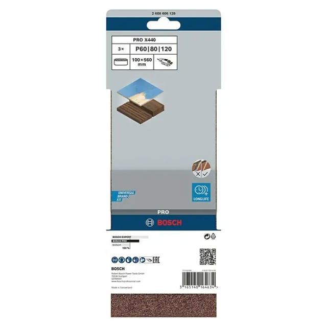Pro X440 Schleifband 100 x 560 mm 60 80 100 - 2608606128 - Bosch