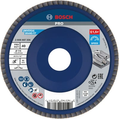 Bosch PRO X571 Fächerschleifscheibe 115 mm G40 - 2608607334