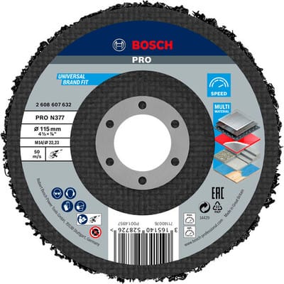 Bosch - pro N377 Multi Material Reinigungsscheibe 115 mm 22,23 mm - 2608607632