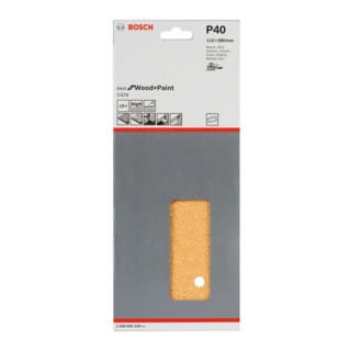 Schleifblatt C470 115 x 280 mm 40 14 Löcher gespannt 10 Stk - Bosch
