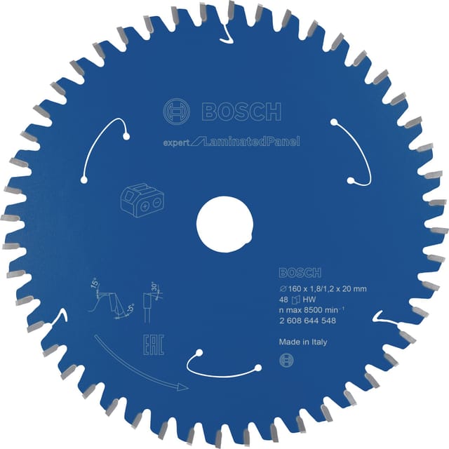 Akku-Kreissägeblatt Expert for Laminated Panel, 160 x 1,8/1,2 x 20, 48 Zähne - Bosch