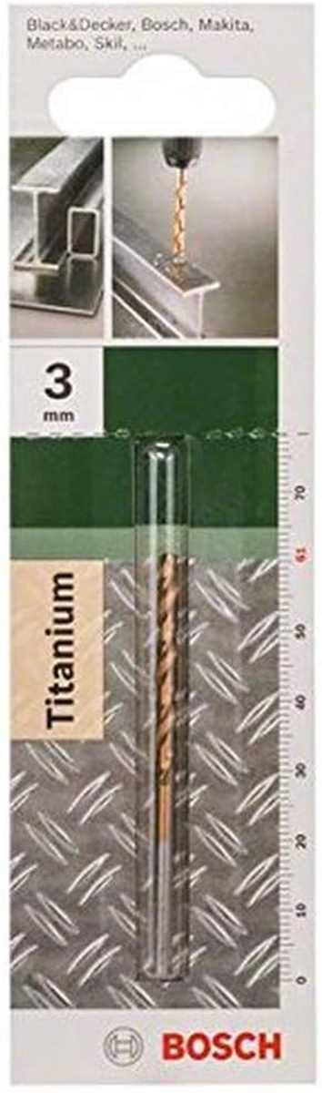 Bosch Accessories 2609255092 HSS Metall-Spiralbohrer 3 mm Gesamtlänge 61 mm TiN DIN 338 Zylindersch