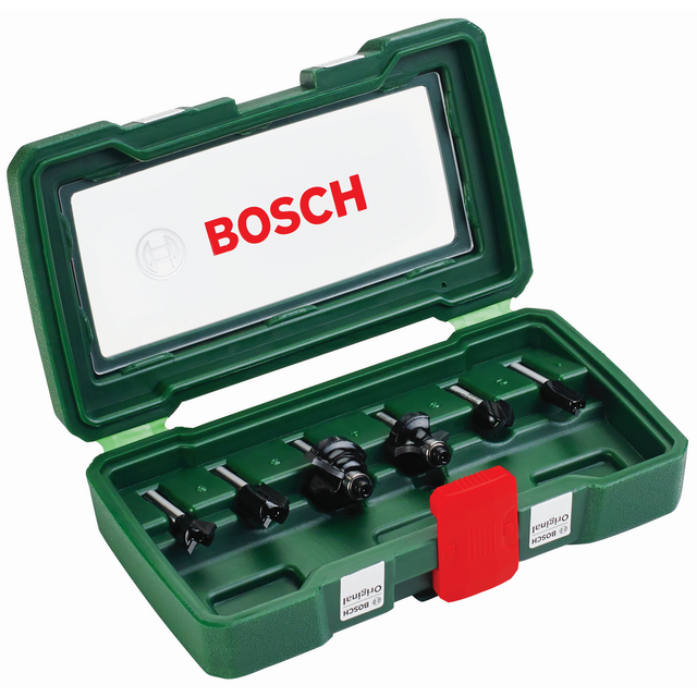 Fräser-Set-HM 6tlg. Durchmesser: 6 mm Schaft - 2607019464 - Bosch