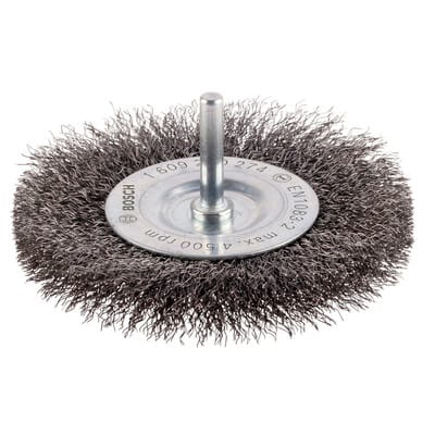 Bosch Accessories Scheibenbürste, gewellt, 100 mm, 0,2 mm, 10 mm, 4500 U/min Schaft-Ø 6 mm 16092002
