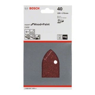 Schleifblatt C430 100 x 170 mm 40 4 Löcher Klett - Bosch